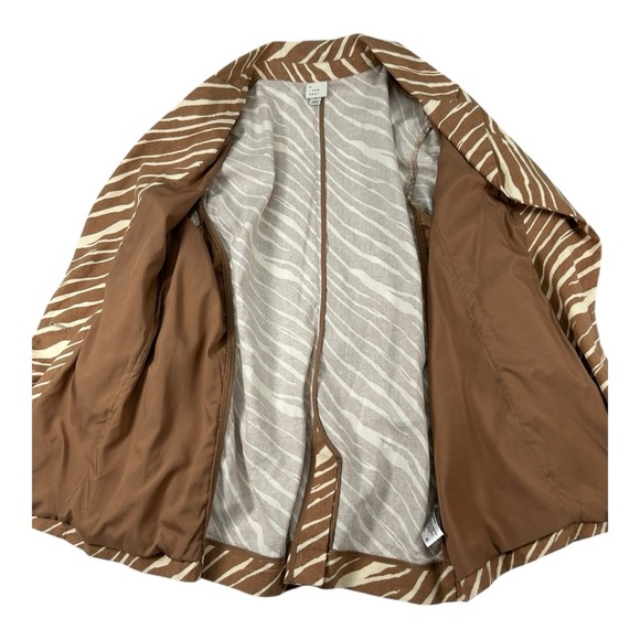 A New Day Sz Med Blazer Brown & White Zebra Print - Picture 10 of 11
